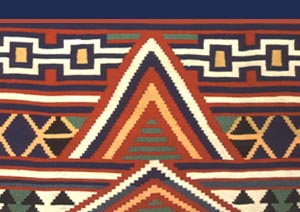 picture of swatch of a Navajo textile