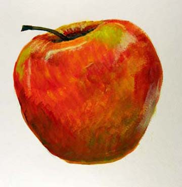 Painting of apple