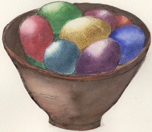 Image of a bowl with eggs