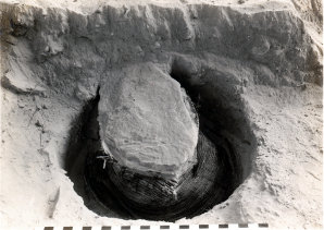 Showing the basket and lid arrangement in the 'basket cist.'
