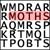 picture of a word search exerpt with the word moth highlighted
