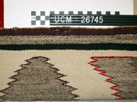 Image of front of Navajo rug after repair