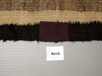 Image of back of Navajo rug after repair