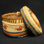Image of a miniature Native American Makah basket