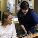 Thumbnail image of two museum education students in an exhibit
