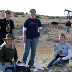 Image of paleontology students in the field